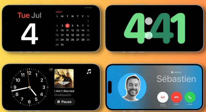 五家渠苹果手机维修分享iOS17横屏充电待机显示有什么好处 