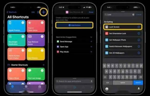 五家渠苹果14锁屏维修店分享iPhone14升级iOS16.4后如何创建锁屏快捷方式 