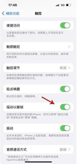 五家渠苹果手机维修分享iPhone手机如何设置摇一摇删除文字 